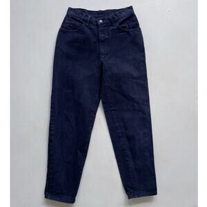 Los Angeles Apparel High Rise Navy Denim Tapered Jeans / 29W, 28L / Made In USA